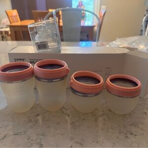 Comotomo Silicone Baby Bottle Lot Pink